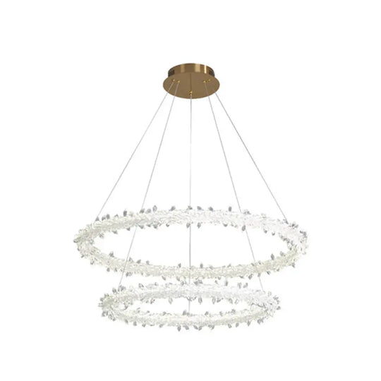 Diana - Modern Crystal Circle Chandelier (Choose Your Size & Tiers) - DecorGlobe