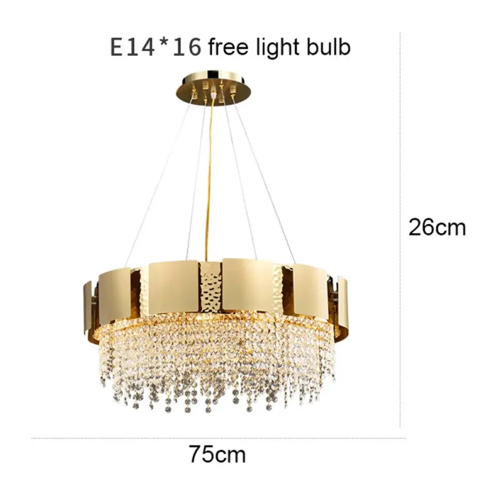 Modern Golden Stainless Steel Chandelier - Elegance for Living and Dining in Villas and Duplex Buildings - DecorGlobe