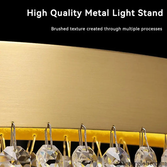 Modern LED Crystal Chandelier - Elegant Lighting Fixture for Living Room, Dining Room, Kitchen, and Home Lighting Decor - DecorGlobe