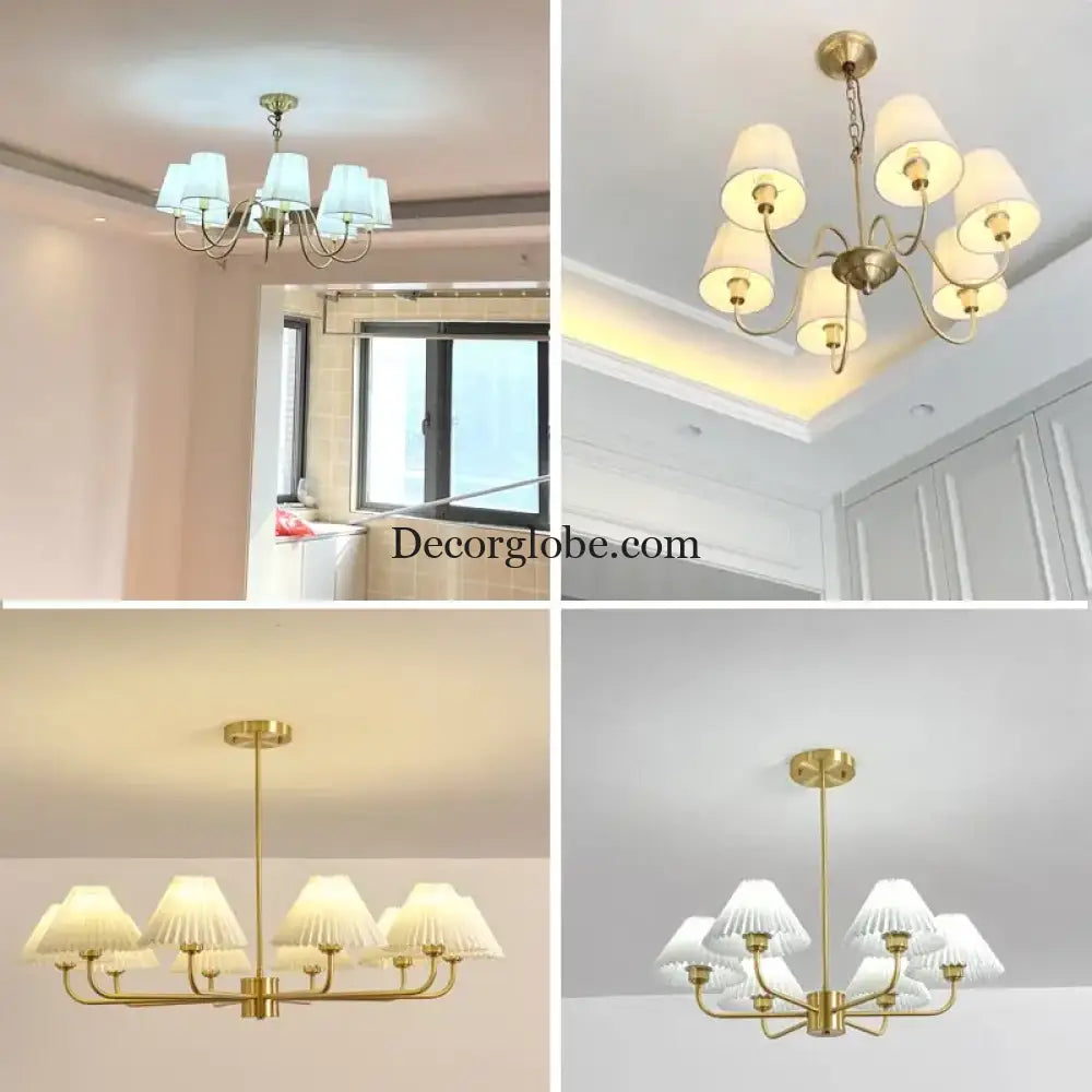 Modern LED Fabric Chandelier Light for Living and Dining Room Chandelier