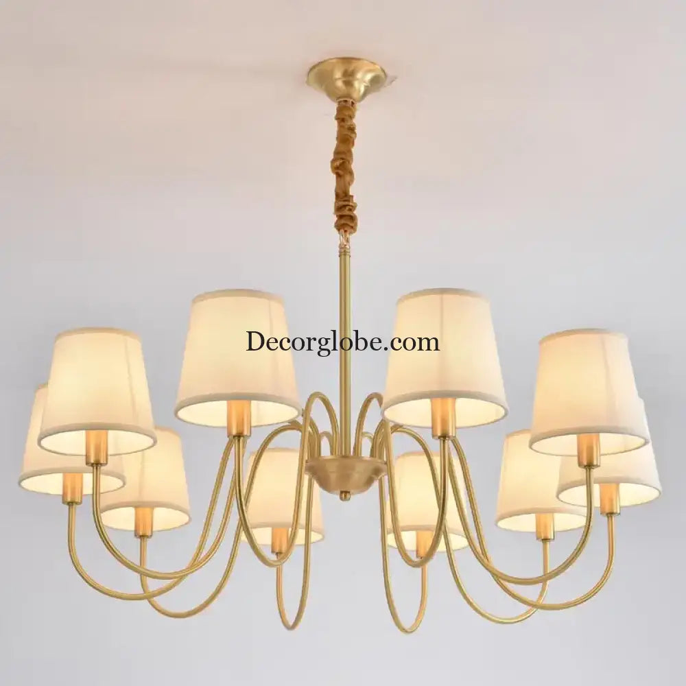 Modern LED Fabric Chandelier Light for Living and Dining Room Chandelier