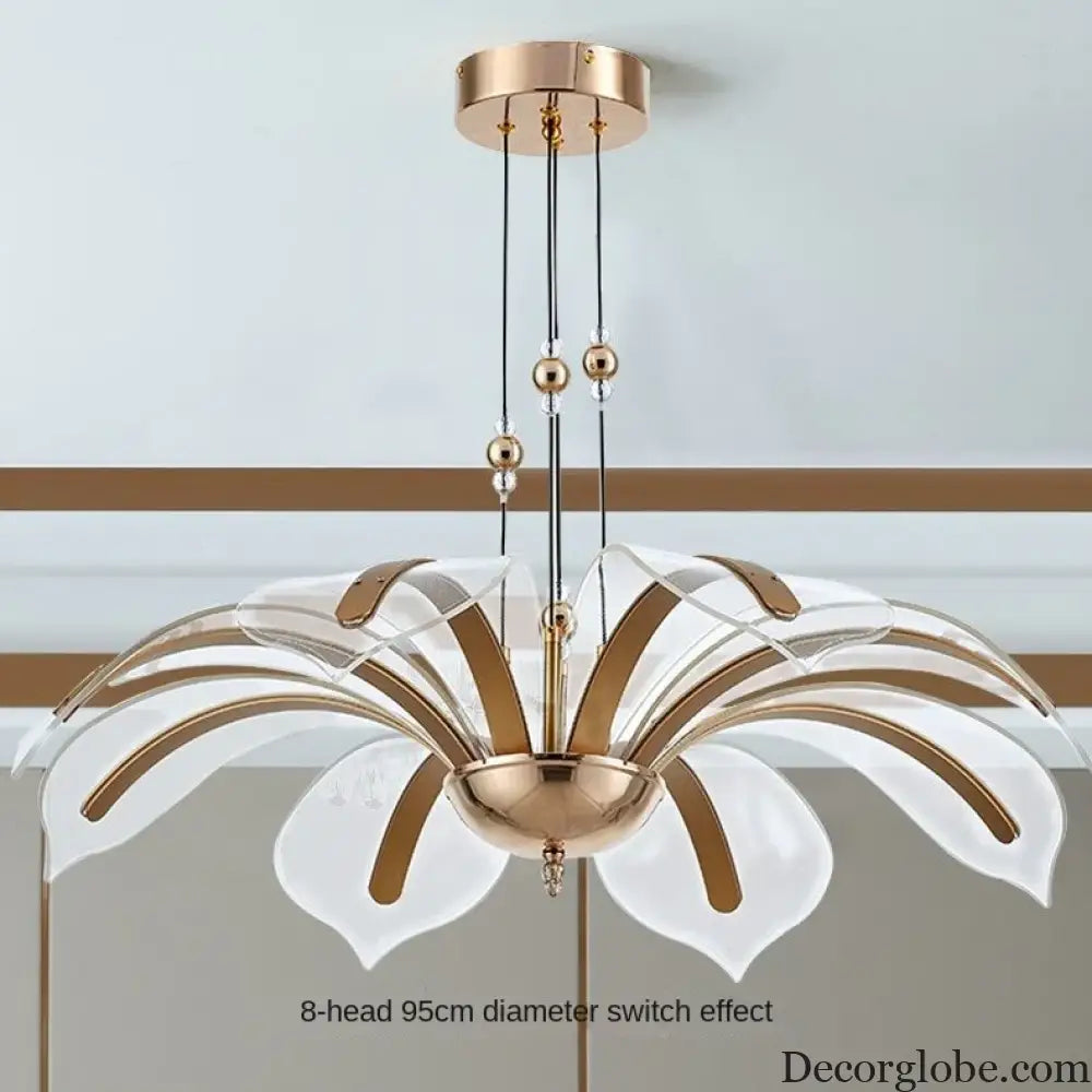 Modern LED Night Primrose Petals Ceiling Chandelier - Minimalist Elegance for Living, Dining, and Bedrooms - DecorGlobe