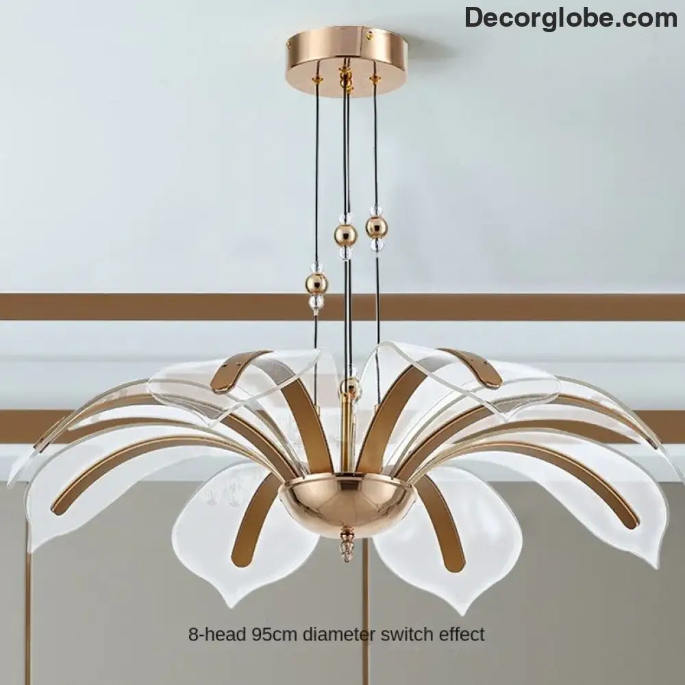 Modern LED Night Primrose Petals Ceiling Chandelier - Minimalist Elegance for Living, Dining, and Bedrooms - DecorGlobe