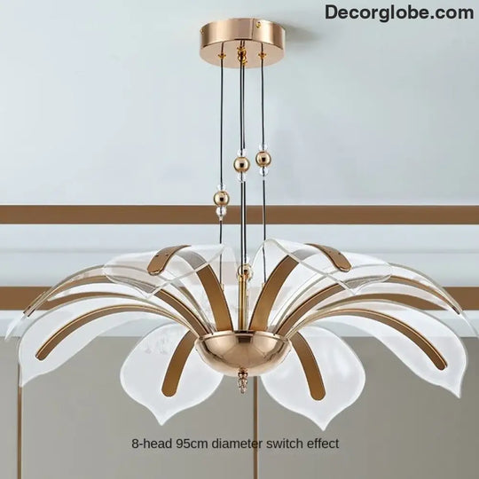 Modern LED Night Primrose Petals Ceiling Chandelier - Minimalist Elegance for Living, Dining, and Bedrooms - DecorGlobe