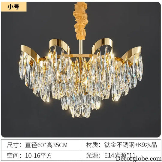 Modern LED Sunflower Crystal Ceiling Chandeliers - Bionic Elegance for Living and Dining Spaces - DecorGlobe