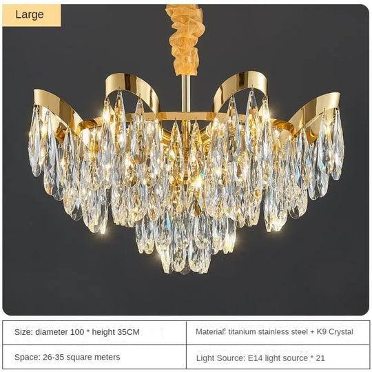 Modern LED Sunflower Crystal Ceiling Chandeliers - Bionic Elegance for Living and Dining Spaces - DecorGlobe