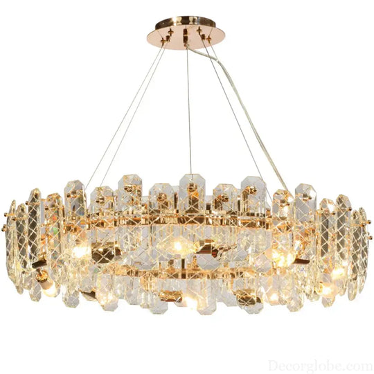 Modern Lustre Crystal LED Pendant Lights - Elegant Illumination for Living, Dining, and Bedroom Spaces - DecorGlobe