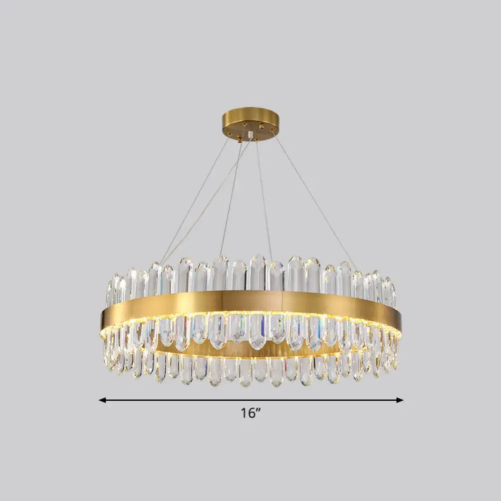 Modern Luxury Meets Light: Gold Halo Pendant Chandelier - DecorGlobe