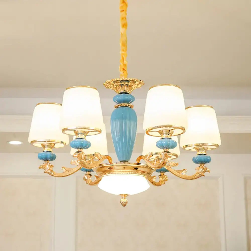 Modern Nordic Ceramic Crystal Chandelier - A Minimalist Lighting Fixture for Living Rooms, Dining Areas, Bedrooms, and Homes - DecorGlobe