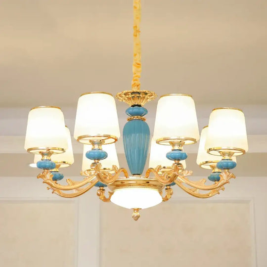 Modern Nordic Ceramic Crystal Chandelier - A Minimalist Lighting Fixture for Living Rooms, Dining Areas, Bedrooms, and Homes - DecorGlobe