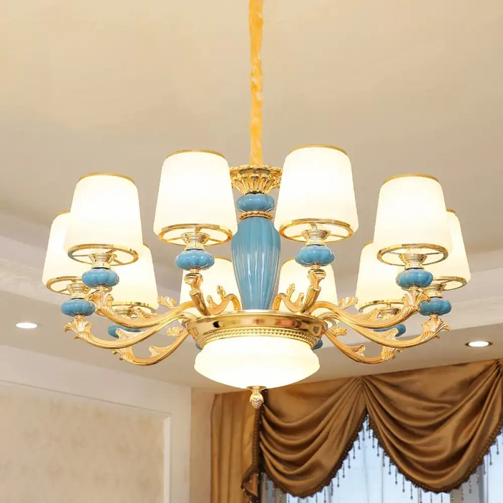 Modern Nordic Ceramic Crystal Chandelier - A Minimalist Lighting Fixture for Living Rooms, Dining Areas, Bedrooms, and Homes - DecorGlobe