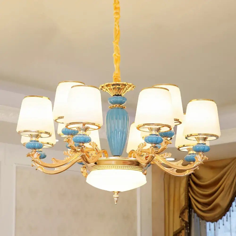 Modern Nordic Ceramic Crystal Chandelier - A Minimalist Lighting Fixture for Living Rooms, Dining Areas, Bedrooms, and Homes - DecorGlobe