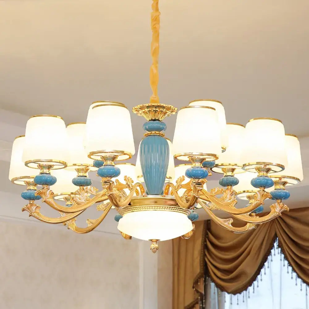 Modern Nordic Ceramic Crystal Chandelier - A Minimalist Lighting Fixture for Living Rooms, Dining Areas, Bedrooms, and Homes - DecorGlobe