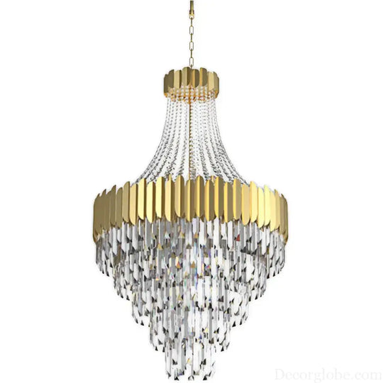 Modern Nordic Crystal Pendant Lights - Light Luxury Elegance for Villas, Hotels, and Double Staircase Living Spaces with LED Efficiency - DecorGlobe