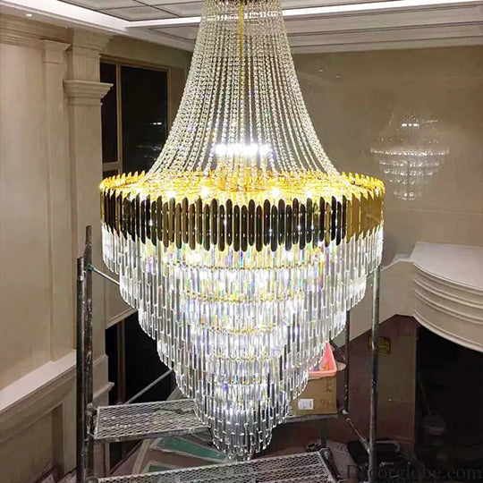 Modern Nordic Crystal Pendant Lights - Light Luxury Elegance for Villas, Hotels, and Double Staircase Living Spaces with LED Efficiency - DecorGlobe