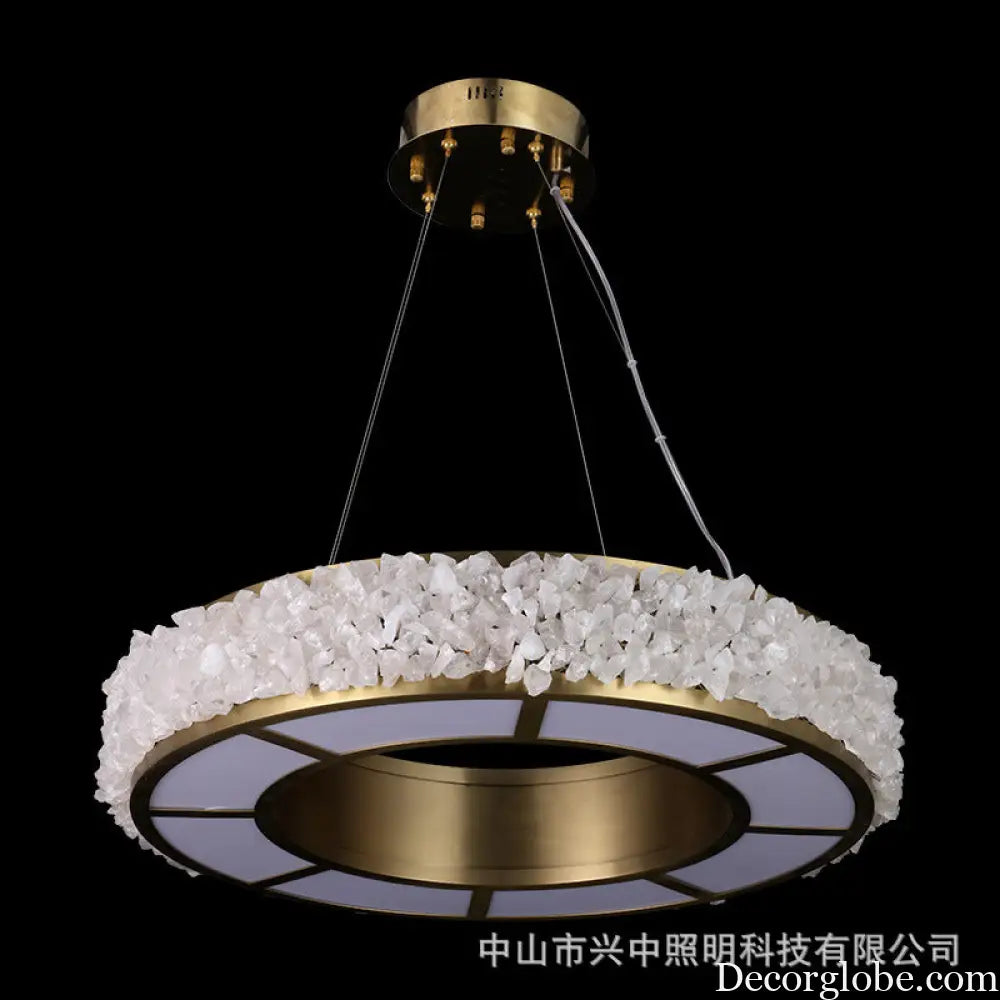 Modern Round Crystal Chandelier for Living & Dining Room D70cm