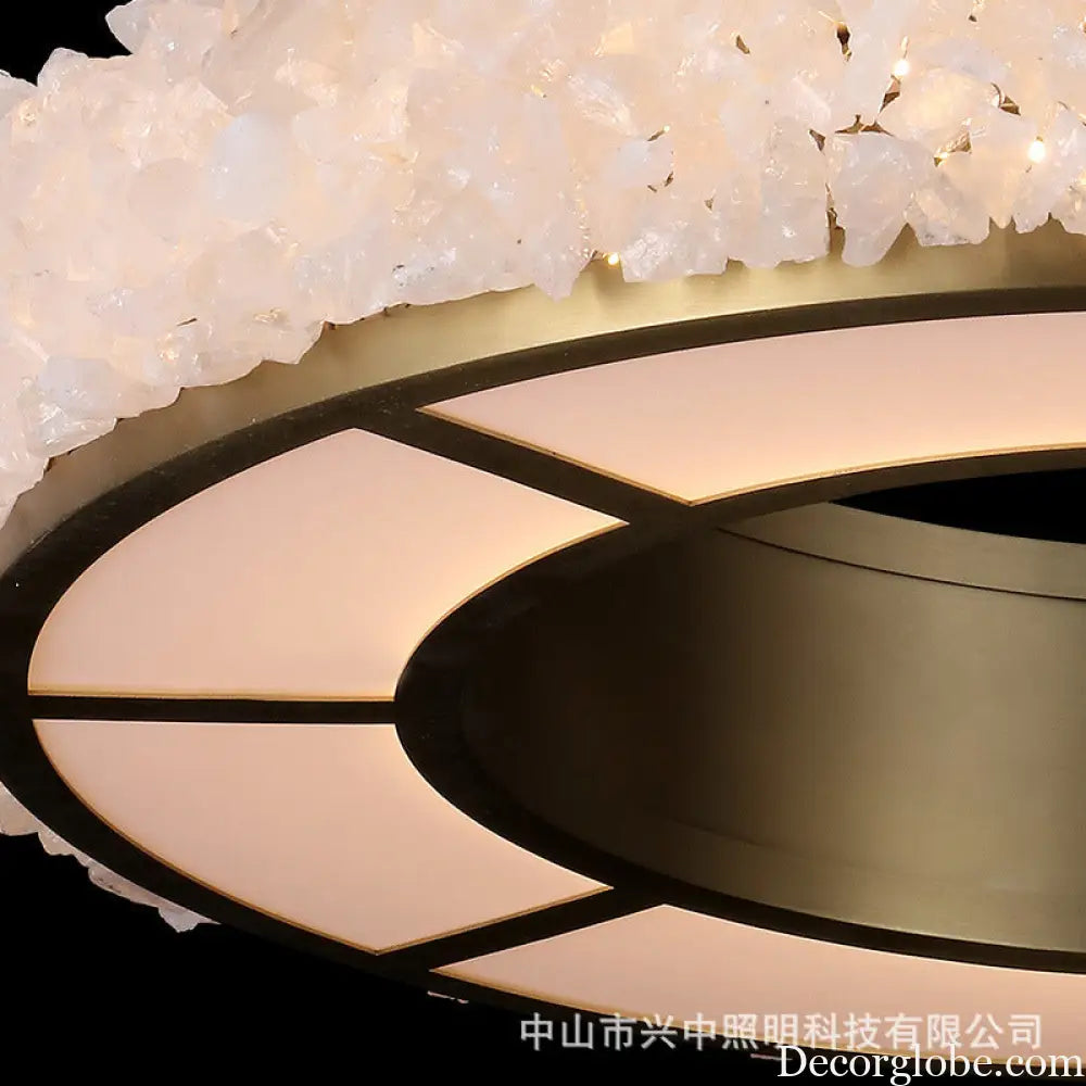 Modern Round Crystal Chandelier for Living &amp; Dining Room D70cm