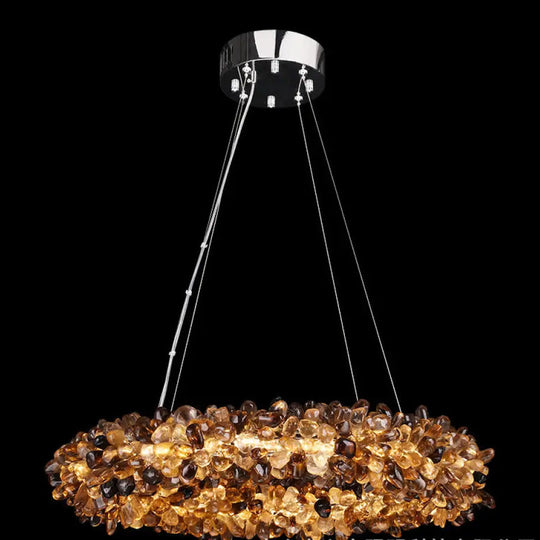 Natural Crystal Chandelier for Modern Living Spaces