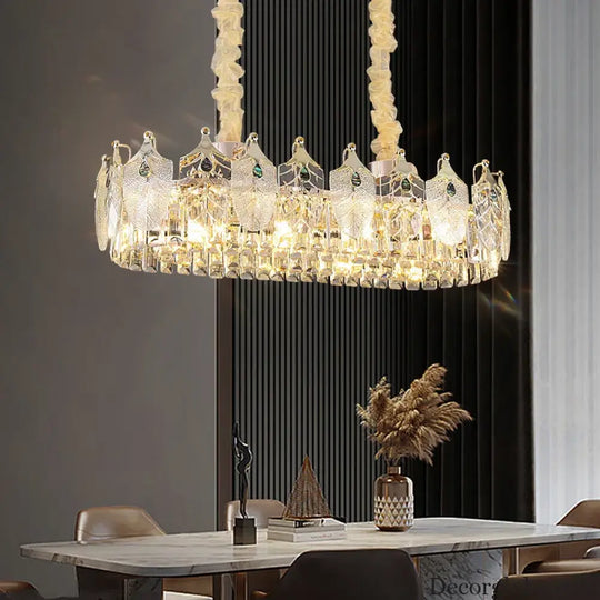 New Crystal Glass Chandelier - Luxury Modern Home Decor Lighting Fixture for Living Rooms and Bedrooms - DecorGlobe