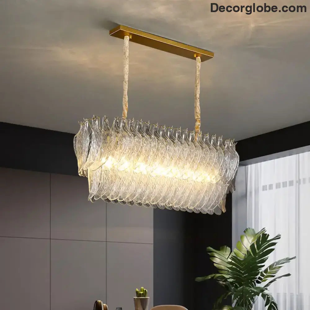 New Design Modern Style Golden Chandelier - Creative Artistry in Handmade Glass for Versatile Living Spaces - DecorGlobe