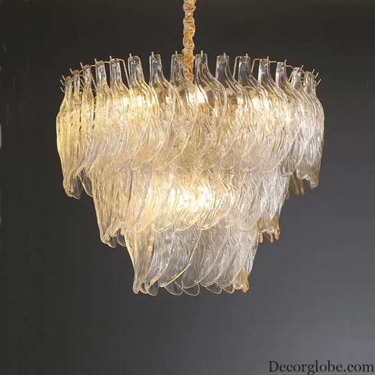 New Design Modern Style Golden Chandelier - Creative Artistry in Handmade Glass for Versatile Living Spaces - DecorGlobe