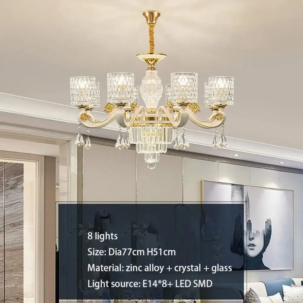 New European Style Crystal Ceiling Chandelier - Modern Luxury for High-Class Interiors - DecorGlobe