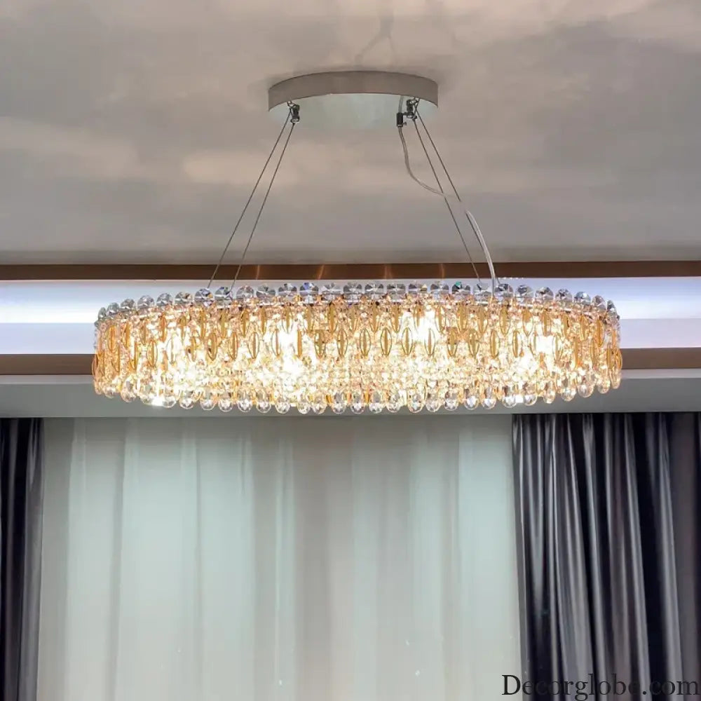 New Light Luxury K9 Crystal Chandelier - Chrome Elegance for Living, Dining, and Bedrooms - DecorGlobe