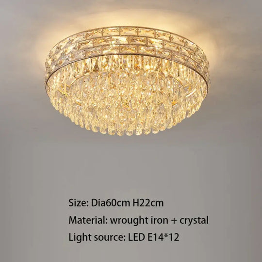 New Modern Crystal Ceiling Lamp - Light Luxury Design for Living, Dining, and Bedroom Spaces - DecorGlobe