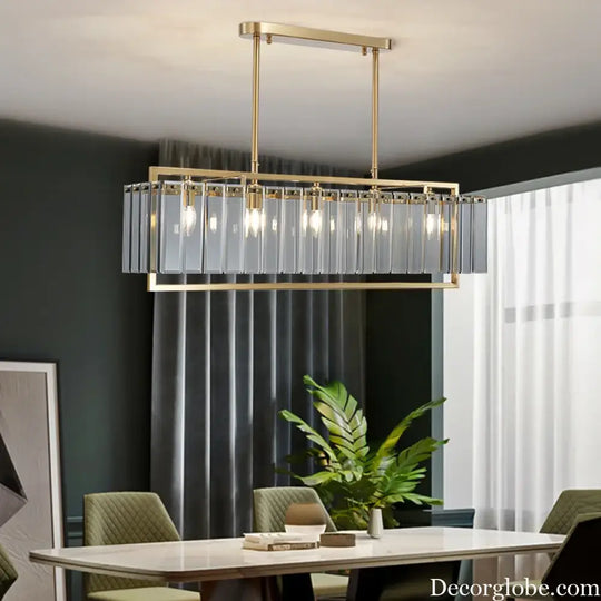New Modern Glass Chandelier - Luxury Round Design with Creative Gold Accents for Stylish Home Illumination - DecorGlobe