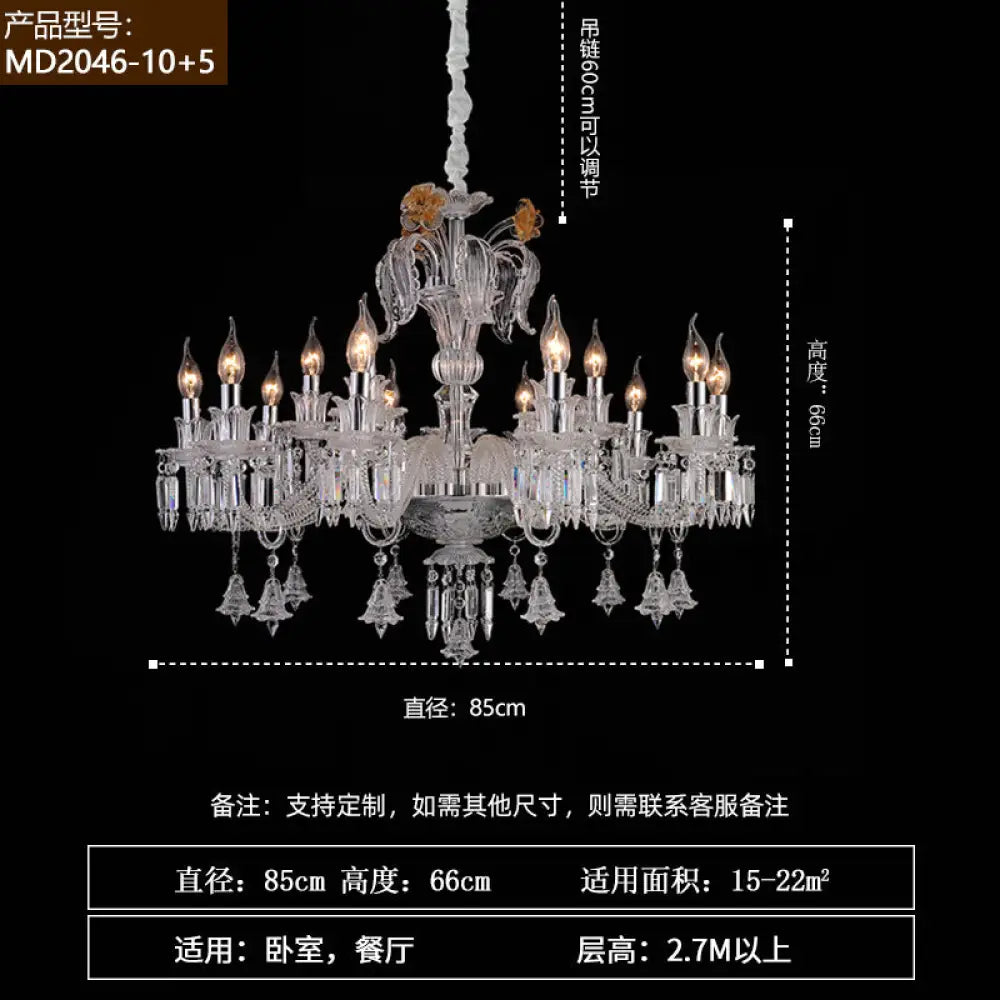 French-Style Living Room Crystal Chandelier Vintage Palace Style with a High-End Feel 2025 New Model Light Luxury Villa