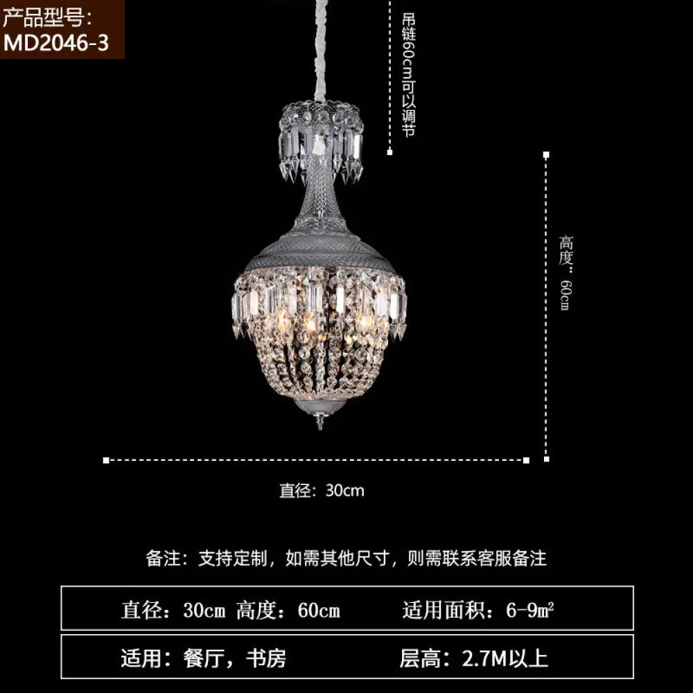 French-Style Living Room Crystal Chandelier Vintage Palace Style with a High-End Feel 2025 New Model Light Luxury Villa