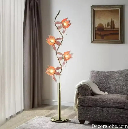 Élise Lotus LED Flexible Flower Table Lamp E26 Glass