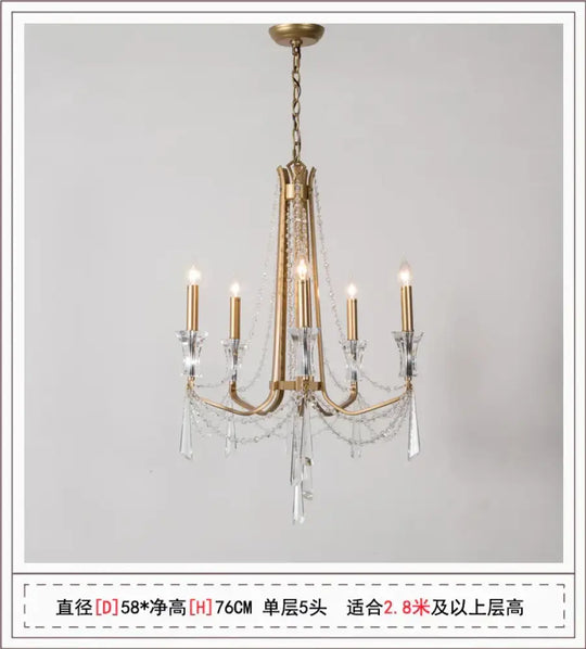 Nordic Style Crystal Chandelier Lighting - Elegance for Your Living Room Ceiling with French Inspired Large Chandeliers, Modern Staircase Lustre Cristal LED Lamp - DecorGlobe