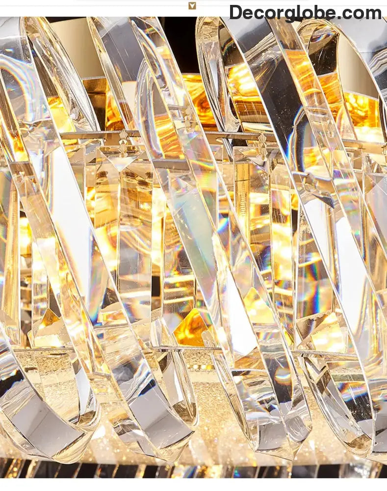 Olivia's Art Deco Crystal Glass LED Chandelier - DecorGlobe