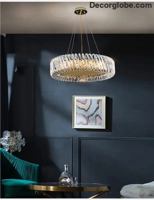 Olivia's Art Deco Crystal Glass LED Chandelier - DecorGlobe
