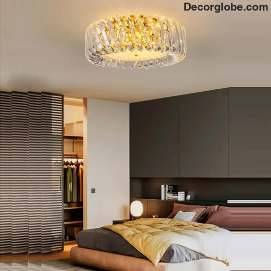 Olivia's Art Deco Crystal Glass LED Chandelier - DecorGlobe