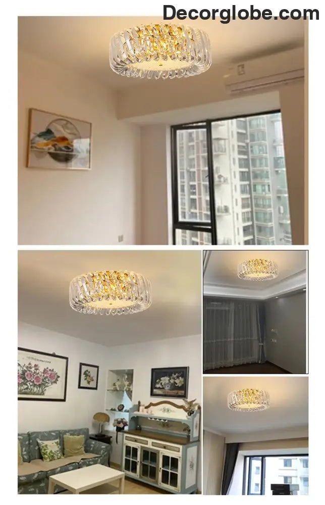 Olivia's Art Deco Crystal Glass LED Chandelier - DecorGlobe