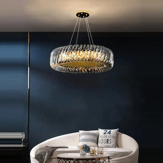 Olivia's Art Deco Crystal Glass LED Chandelier - DecorGlobe