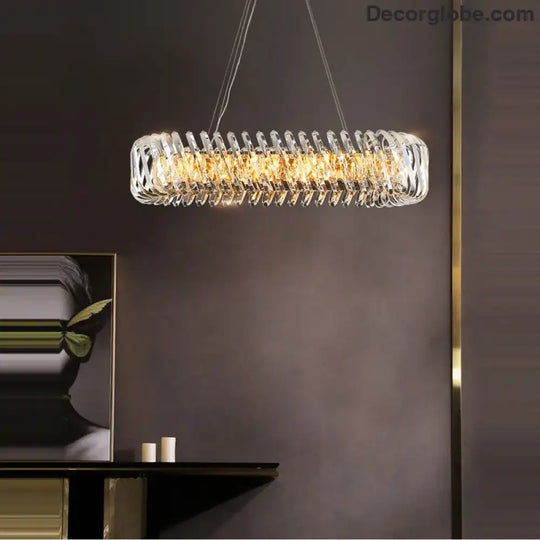 Olivia's Art Deco Crystal Glass LED Chandelier - DecorGlobe