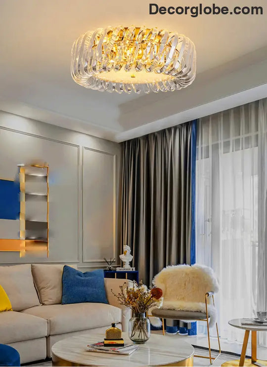 Olivia's Art Deco Crystal Glass LED Chandelier - DecorGlobe