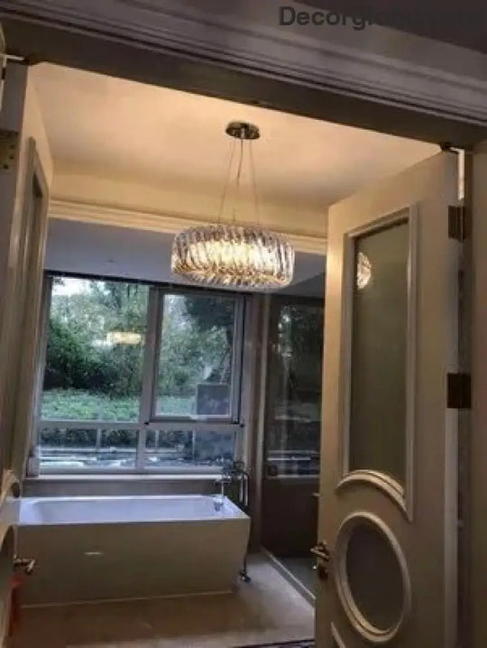 Olivia's Art Deco Crystal Glass LED Chandelier - DecorGlobe