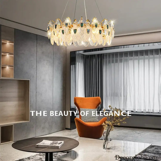 Petal-Shaped Ceiling Chandelier - A Unique Bedroom and Living Room Lighting Fixture - DecorGlobe