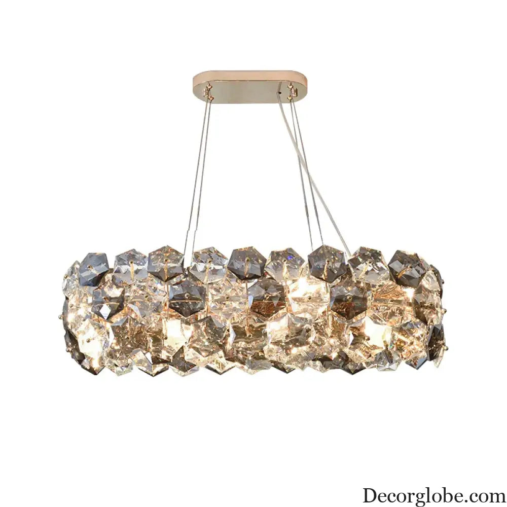 Post-modern Crystal Wrought Iron Chandelier - Elegance for Dining Rooms, Creative Living Rooms, and Glossy Suspension Lighting in Bedrooms - DecorGlobe