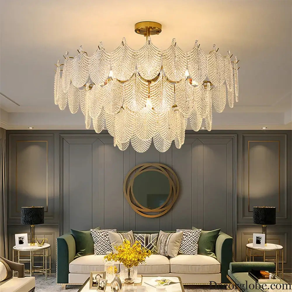 Postmodern Glass Chandelier - Elegant Lighting for Living Rooms, Bedrooms, Dining Rooms, and Model Spaces - DecorGlobe