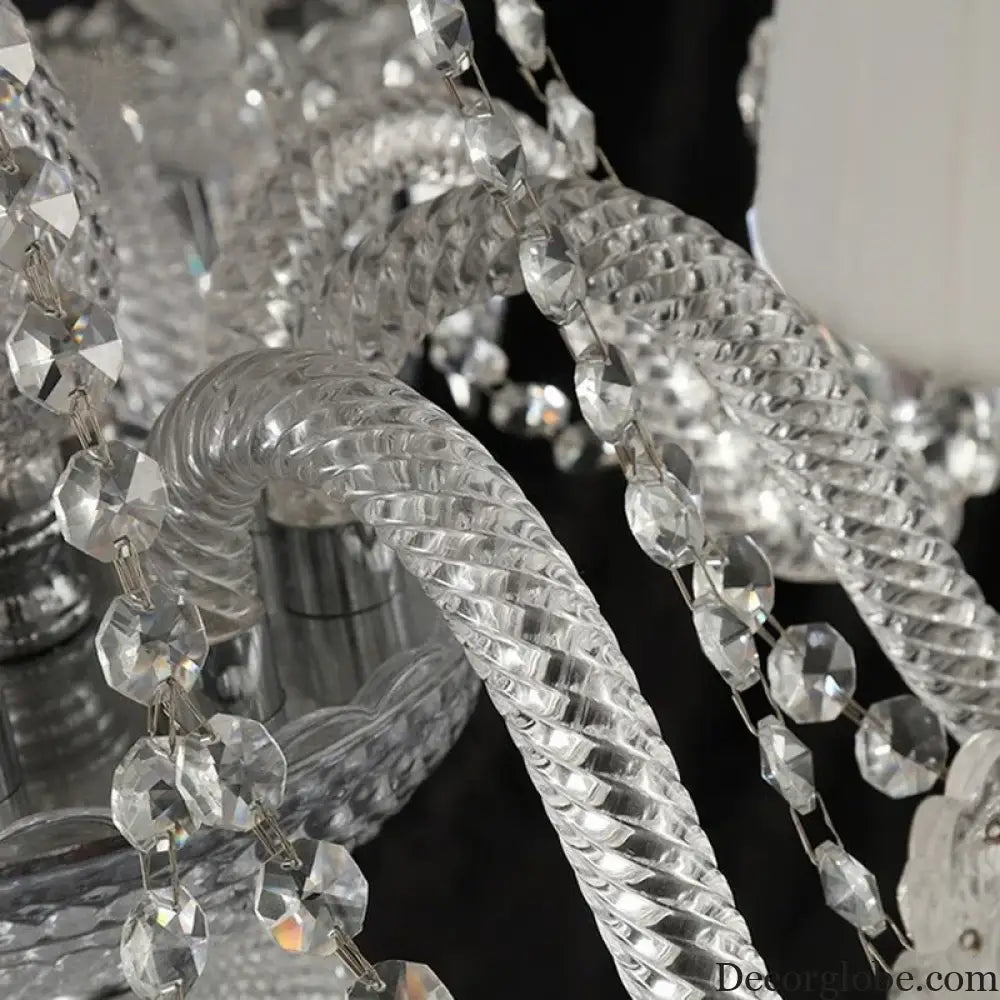 ZELORA Red Crystal European-Style Duplex Statement Chandelier chandelier