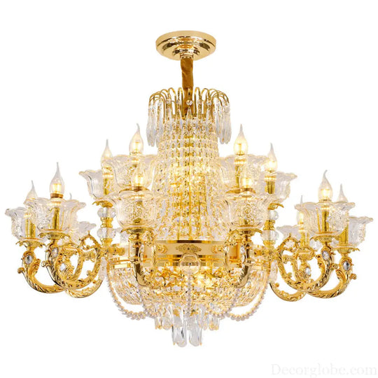 European Luxury Crystal Branch Chandelier for Villa Living