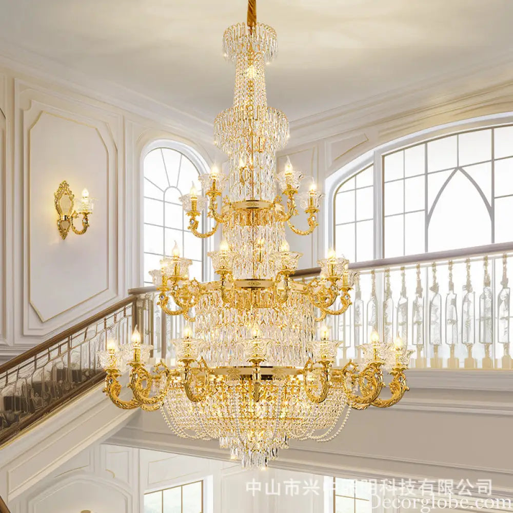 European Luxury Crystal Branch Chandelier for Villa Living