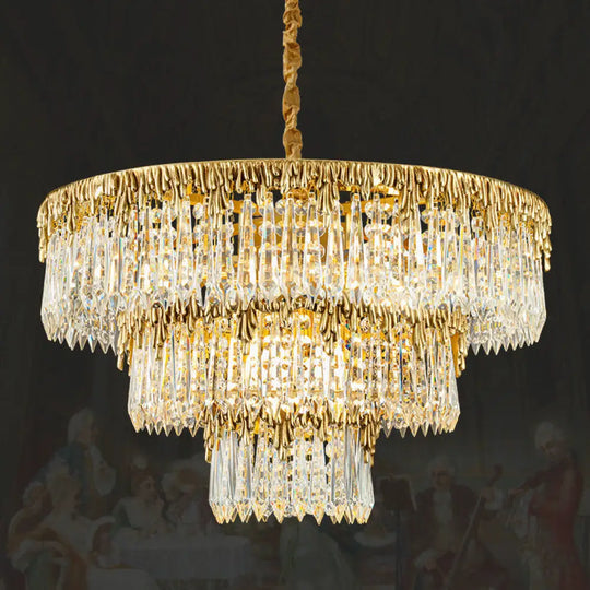 Samantha French All-Copper Light Luxury Crystal Chandelier Chandelier