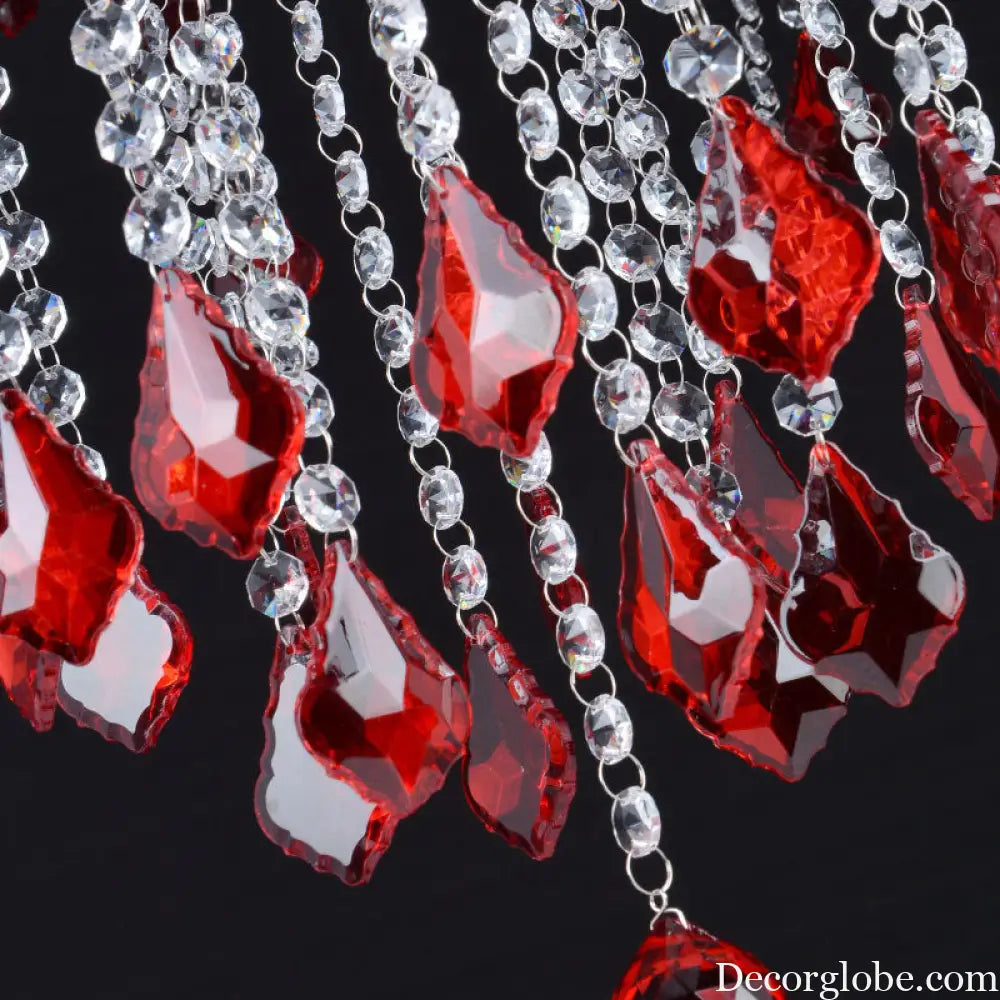 Scarlett's Dazzling Red Crystal Chandelier - DecorGlobe