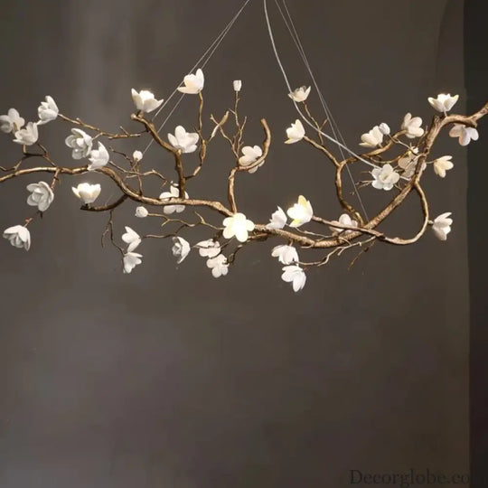 Seraphina Nordic Branch LED Chandelier Dimmable Chrome Pendant Light Chandelier